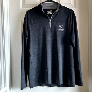 Topgolf Las Vegas Under Armour Mens long sleeve quarter zip Medium heather black